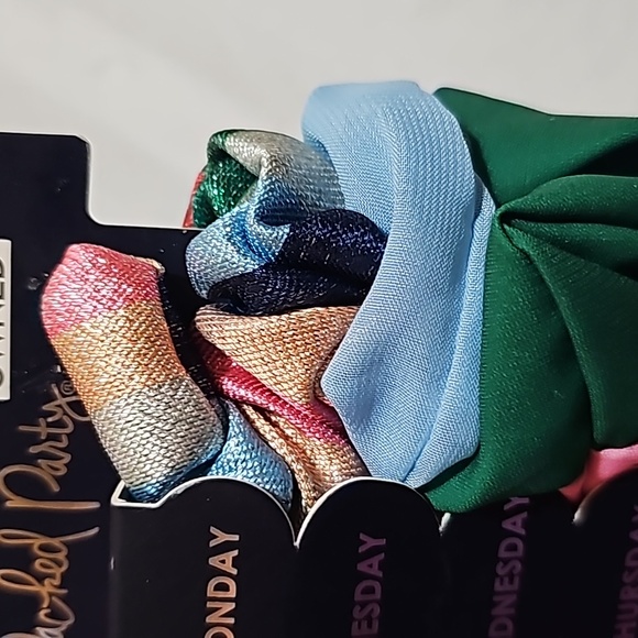 Packed Party Days of the Week Scrunchie Set in a Variety of Colors and Materials - Picture 4 of 6